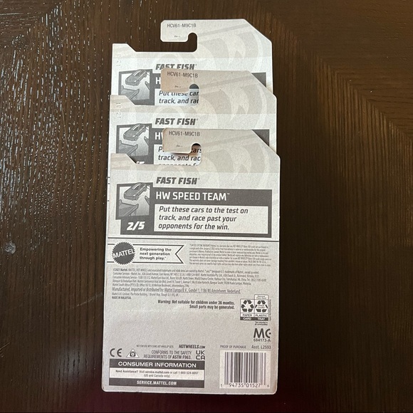 Hot Wheels Speed Team Yellow Fast Fish #2 of 5 #41 of 250 Lot of 3 - Picture 5 of 5